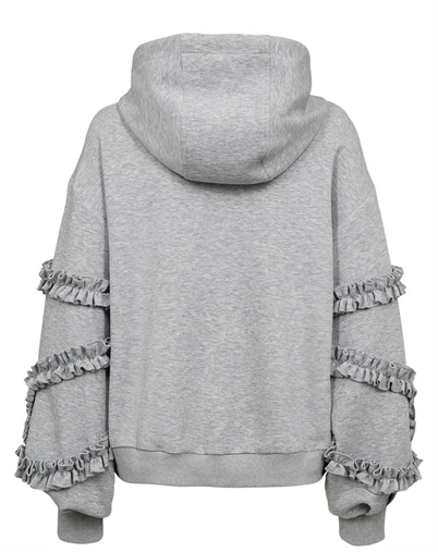 Nümph - NUSabby Zipper Hoodie - Medium Grey Melange 